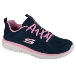 Buty do chodzenia damskie Skechers Graceful Get Connected. Niebieskie obuwie sportowe damskie Skechers, bez wzorów, z materiału, trekkingowe, Skechers Sport. Za 289.99 zł.