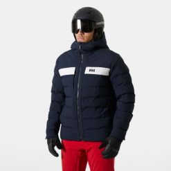 Kurtka z kapturem Helly Hansen Bossanova. Niebieskie kurtki snowboardowe męskie Helly Hansen, m, bez wzorów, z puchu, z kapturem, narciarskie. W wyprzedaży za 1,207.50 zł.