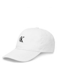Calvin Klein Jeans Czapka z daszkiem Small Monogram LV04K5024G Biały. Białe rękawiczki męskie Calvin Klein Jeans, bez wzorów, z bawełny. Za 119.99 zł.