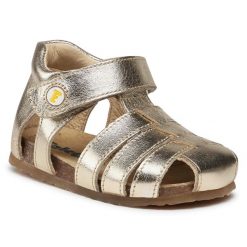 Sandały Naturino. Żółte sandały dziewczęce Naturino, bez zapięcia. Za 239.99 zł.
