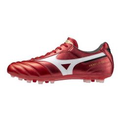 Buty piłkarskie Mizuno Morelia II Pro AG. Białe buty sportowe męskie Mizuno, bez zapięcia, do piłki nożnej. W wyprzedaży za 475.70 zł.