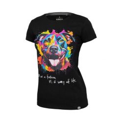 Koszulka damska Pitbull Watercolor. Czarne t-shirty damskie PITBULL, s, bez wzorów, casualowe, bez kołnierzyka. Za 79.00 zł.