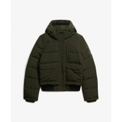 Damska kurtka puchowa Superdry Everest. Zielone kurtki damskie Superdry., bez wzorów, z puchu, bez kaptura. Za 667.00 zł.