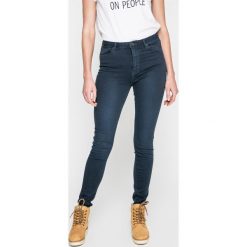 Answear - Spodnie. Niebieskie legginsy damskie ANSWEAR, l, bez wzorów, z bawełny. W wyprzedaży za 59.90 zł.