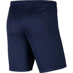Spodenki sportowe męskie Park III Shorts. Niebieskie krótkie spodenki sportowe męskie Nike, m, bez wzorów, z poliesteru, do piłki nożnej. Za 74.99 zł.