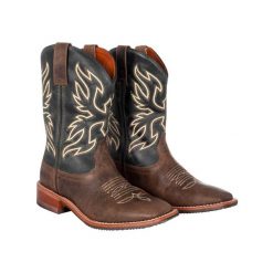 Buty westernowe Pool's 709-30M-CR. Brązowe botki męskie POOL'S, bez wzorów, ze skóry, bez zapięcia. W wyprzedaży za 778.50 zł.