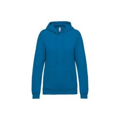 Bluza damska z kapturem Kariban. Niebieskie bluzy damskie KARIBAN, xl, bez wzorów, z bawełny, z kapturem. Za 181.00 zł.