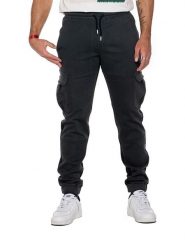 Spodnie cargo męskie „Treatments”. Czarne spodnie sportowe męskie LEONE 1947 APPAREL, l, bez wzorów, na fitness i siłownię. Za 328.38 zł.