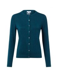 Brookshire Kardigan damski Kobiety Bawełna niebieski jednolity, XXL. Niebieskie kardigany damskie brookshire, uniwersalny, bez wzorów, z bawełny, klasyczne. Za 249.95 zł.