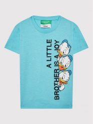 United Colors Of Benetton T-Shirt 3096G103I Niebieski Regular Fit. Niebieskie t-shirty dla chłopców United Colors Of Benetton, bez wzorów, z bawełny, bez ramiączek. Za 39.99 zł.