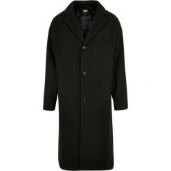 Długi płaszcz Urban Classics. Czarne płaszcze męskie Urban Classics, m, bez wzorów, z materiału, klasyczne, długie, bez kaptura. Za 514.95 zł.