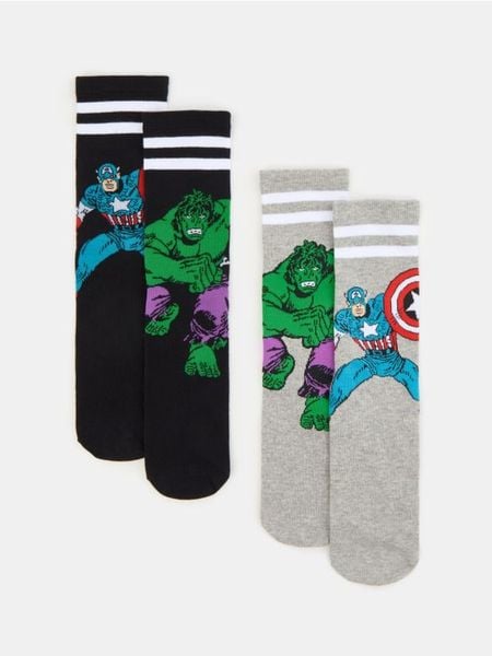 Skarpetki Marvel 2 pack - wielobarwny. Skarpety męskie Sinsay, bez wzorów. Za 15.99 zł.