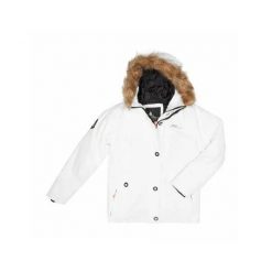 Parka narciarska dla dziewczynki Peak Mountain Galava. Białe kurtki i płaszcze dla dziewczynek Peak Mountain, na zimę, bez wzorów, z syntetyku, długie, bez kaptura. Za 265.00 zł.