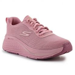 Buty do chodzenia damskie Skechers Max Cushioning Elite. Czerwone obuwie sportowe damskie Skechers, bez wzorów, z materiału, trekkingowe. Za 579.00 zł.