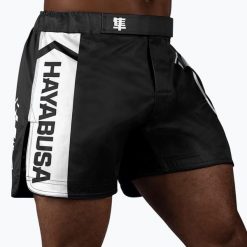 Spodenki treningowe męskie Hayabusa Icon Mid-Thigh MMA. Czarne krótkie spodenki sportowe męskie HAYABUSA, m, bez wzorów. Za 299.99 zł.