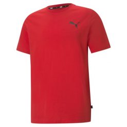 Koszulka męska Puma ESS Small Logo Tee. Czerwone koszulki sportowe męskie Puma, m, bez wzorów, bez kołnierzyka, bez ramiączek, na jogę i pilates. Za 53.46 zł.