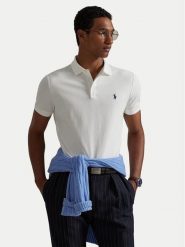 Polo Ralph Lauren Polo 710941439002 Biały Custom Slim Fit. Białe koszulki polo męskie Polo Ralph Lauren, m, bez wzorów, z bawełny, bez ramiączek. Za 299.00 zł.