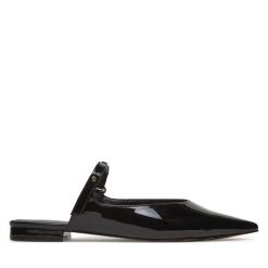 Klapki Just Cavalli. Czarne klapki damskie Just Cavalli, bez wzorów, bez obcasa. Za 549.99 zł.