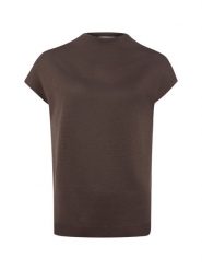 Comma Koszulka Kobiety Lyocell brązowy, 44. Brązowe t-shirty damskie comma, bez wzorów, z lyocellu, bez kołnierzyka. Za 269.95 zł.