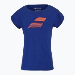 Koszulka dziecięca Babolat Exercise Cotton Jr. Niebieskie t-shirty i topy dla dziewczynek BABOLAT, bez wzorów, z bawełny, bez ramiączek. Za 79.99 zł.