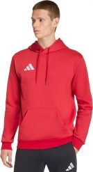 Adidas Bluza męska adidas Entrada 26 Hoody czerwona JZ6576 2XL. Czerwone bluzy męskie Adidas, m, bez wzorów, bez kaptura. Za 178.95 zł.