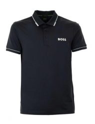 Koszulka Polo męska BOSS Paul Pro BLU slim fit granatowa (50506203-403B). Niebieskie koszulki polo męskie Boss, m, bez wzorów, bez kołnierzyka, bez ramiączek. Za 259.00 zł.