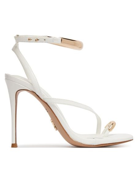 Steve Madden Klapki Missile-S 11003880 Biały. Białe klapki damskie Steve Madden, bez wzorów, bez obcasa. Za 559.99 zł.