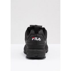 Sneakersy damskie Fila Disruptor. Czarne obuwie sportowe damskie Fila, bez wzorów, z materiału, trekkingowe. Za 269.00 zł.