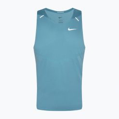 Tank top do biegania męski Nike Dri-Fit Rise 365. Niebieskie t-shirty męskie Nike, m, bez wzorów, sportowe, bez kołnierzyka. Za 129.99 zł.