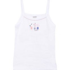 Podkoszulek "Les Pipelettes" w kolorze białym. Bielizna dla dziewczynek marki Absorba & DIM. W wyprzedaży za 15.95 zł.
