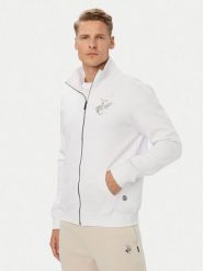 Beverly Hills Polo Club Bluza M6608T-HR Biały Regular Fit. Białe bluzy męskie Beverly Hills Polo Club, m, bez wzorów, z bawełny, bez kaptura. Za 309.99 zł.