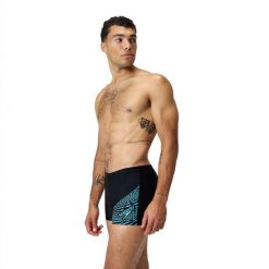 Kąpielówki męskie spodenki kąpielowe Speedo Medley Logo. Czarne kąpielówki męskie Speedo, m, bez wzorów, do pływania. Za 99.99 zł.