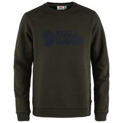 Sweter męski Fjallraven Logo. Zielone swetry przez głowę męskie Fjällräven, l, bez wzorów, z bawełny, bez kołnierzyka. Za 621.25 zł.
