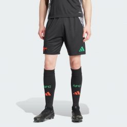 Szorty Arsenal 24/25 Away. Czarne szorty męskie Adidas, xl, bez wzorów, z dzianiny, klasyczne. Za 183.65 zł.