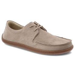 Szare Półbuty Armodo Skórzane Obuwie Damskie Barefoot. Szare półbuty damskie Armodo, bez wzorów, z weluru, eleganckie, bez obcasa, bez zapięcia. Za 314.99 zł.