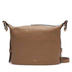 Torebka Furla. Brązowe listonoszki damskie Furla, bez wzorów, bez dodatków. Za 979.99 zł.