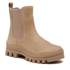 Botki Lasocki. Brązowe botki damskie Lasocki, bez obcasa, na płaskiej podeszwie, bez zapięcia. Za 299.99 zł.