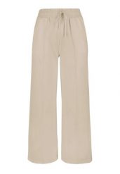 Spodnie dresowe z szeroką nogawką N-ERLA. Brązowe spodnie dresowe damskie Volcano, s, bez wzorów, z dresówki. Za 149.99 zł.