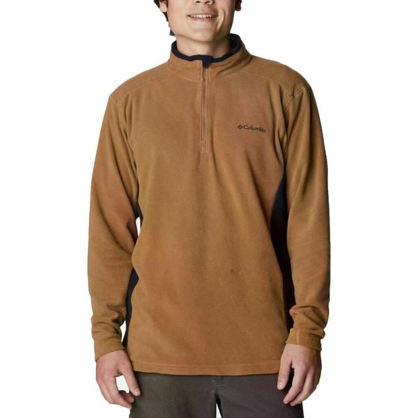 Bluza polarowa COLUMBIA KLAMATH RANGE II HALF ZIP Brązowy. Brązowe bluzy sportowe męskie Columbia, bez wzorów, z polaru, bez kaptura, trekkingowe. Za 193.64 zł.