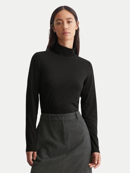 Marc O'Polo Golf 409 3087 52241 Czarny Regular Fit. Czarne bluzki damskie Marc O'Polo, xs, bez wzorów, z bawełny, bez kołnierzyka, bez ramiączek. Za 169.99 zł.