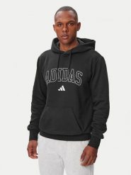 Adidas Bluza Collegiate Script Graphic Hoodie KC7187 Czarny Regular Fit. Czarne bluzy męskie Adidas, m, bez wzorów, z bawełny, bez kaptura. Za 239.99 zł.