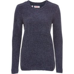 Sweter z szenili bonprix niebieski melanż. Swetry damskie bonprix. Za 32.99 zł.