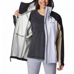Kurtka Przeciwdeszczowa Damska Columbia Mazama Trail Shell. Białe kurtki sportowe damskie Columbia, xs, bez wzorów, bez kaptura, trekkingowe. Za 509.99 zł.