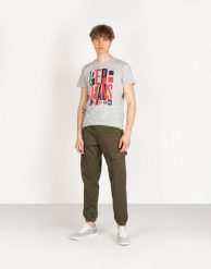 Pepe Jeans Spodnie "Landan" | PM211430 | Landan | Mężczyzna | Khaki. Brązowe spodnie materiałowe męskie Pepe Jeans, m, bez wzorów, z bawełny. W wyprzedaży za 239.00 zł.