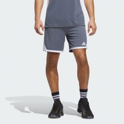 Spodenki 3G Speed Basketball AEROREADY. Białe krótkie spodenki sportowe męskie Adidas, l, bez wzorów, z materiału, na fitness i siłownię. Za 179.00 zł.