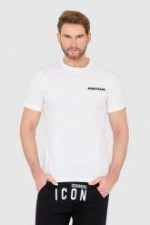 DSQUARED2 Biały męski bawełniany t-shirt z małym logo, Rozmiar L. Białe t-shirty męskie Dsquared2, l, bez wzorów, z bawełny, bez kołnierzyka. W wyprzedaży za 699.99 zł.
