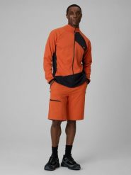 4F Spodenki trekkingowe szybkoschnące męskie - pomarańczowe M. Brązowe szorty męskie 4f, l, bez wzorów, z materiału. Za 199.99 zł.