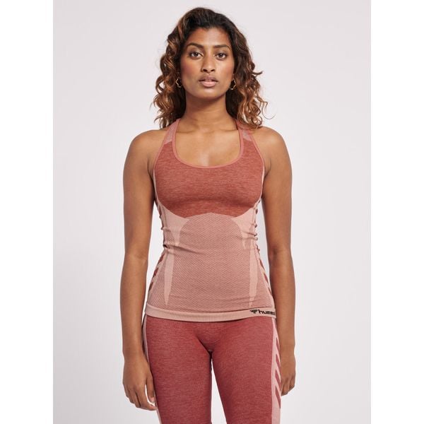 Damski tank top Hummel Clea. Czerwone obuwie sportowe damskie Hummel, bez wzorów, z dzianiny, na fitness i siłownię. Za 161.50 zł.