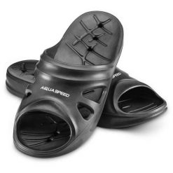 Klapki basenowe dla dorosłych Aqua Speed Florida. Czarne skarpety damskie Aqua-Speed, bez wzorów. Za 59.99 zł.
