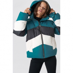 NA-KD Trend Kurtka watowana Block - Green,Multicolor. Zielone kurtki damskie NA-KD Trend, w kolorowe wzory, z materiału. Za 323.95 zł.